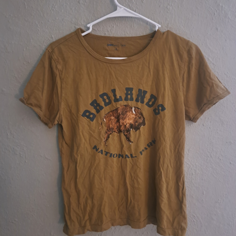 J. Crew Tan Short Sleeve Tee with National Park Graphic - Picture 2 of 4